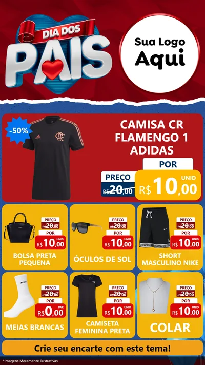 Modelo de Rede Social para Stories com o tema Dia dos Pais para Roupas e acessórios