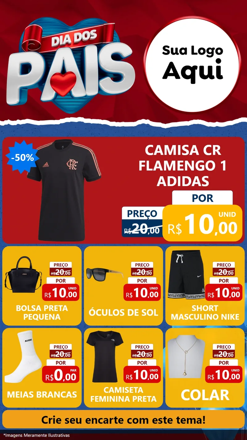 Modelo de Rede Social para Stories com o tema Dia dos Pais para Roupas e acessórios