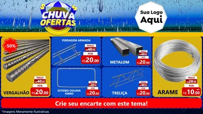 Modelo de TV para TV Horizontal com o tema Chuva de Ofertas para Ferragens