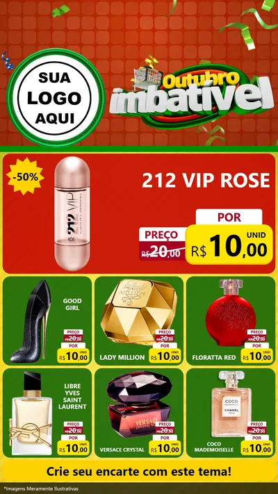 Modelo de Rede Social para Stories com o tema Outubro Imbatível para Perfumes
