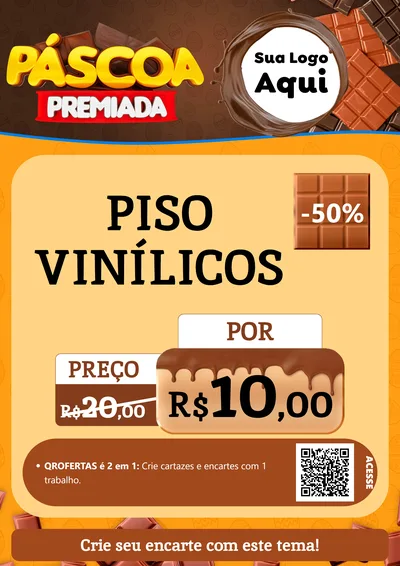 Modelo de Cartaz para Cartaz A4 Vertical com o tema Páscoa Premiada para Material para Construção