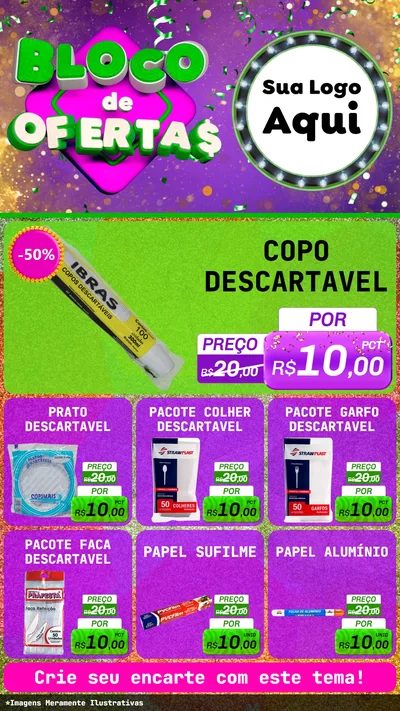 Modelo de Rede Social para Stories com o tema Bloco de Ofertas para Embalagens