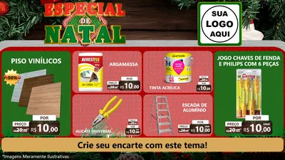 Modelo de TV para TV Horizontal com o tema Especial de Natal para Material para Construção