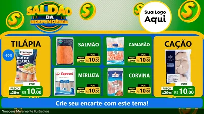 Modelo de TV para TV Horizontal com o tema Saldão da Indepêndencia para Peixaria
