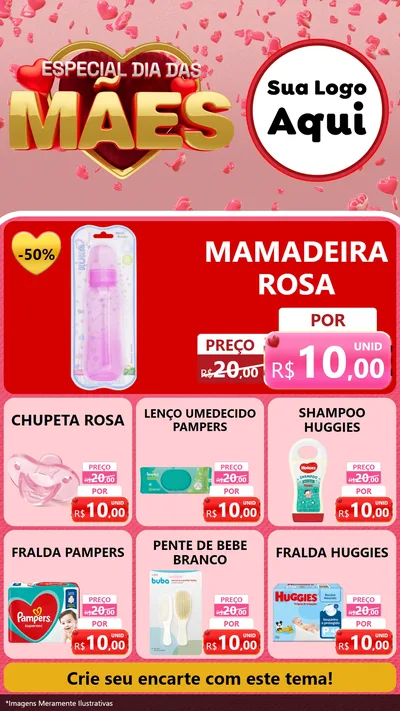 Modelo de Rede Social para Stories com o tema Especial Dia Das Mães para Bebês