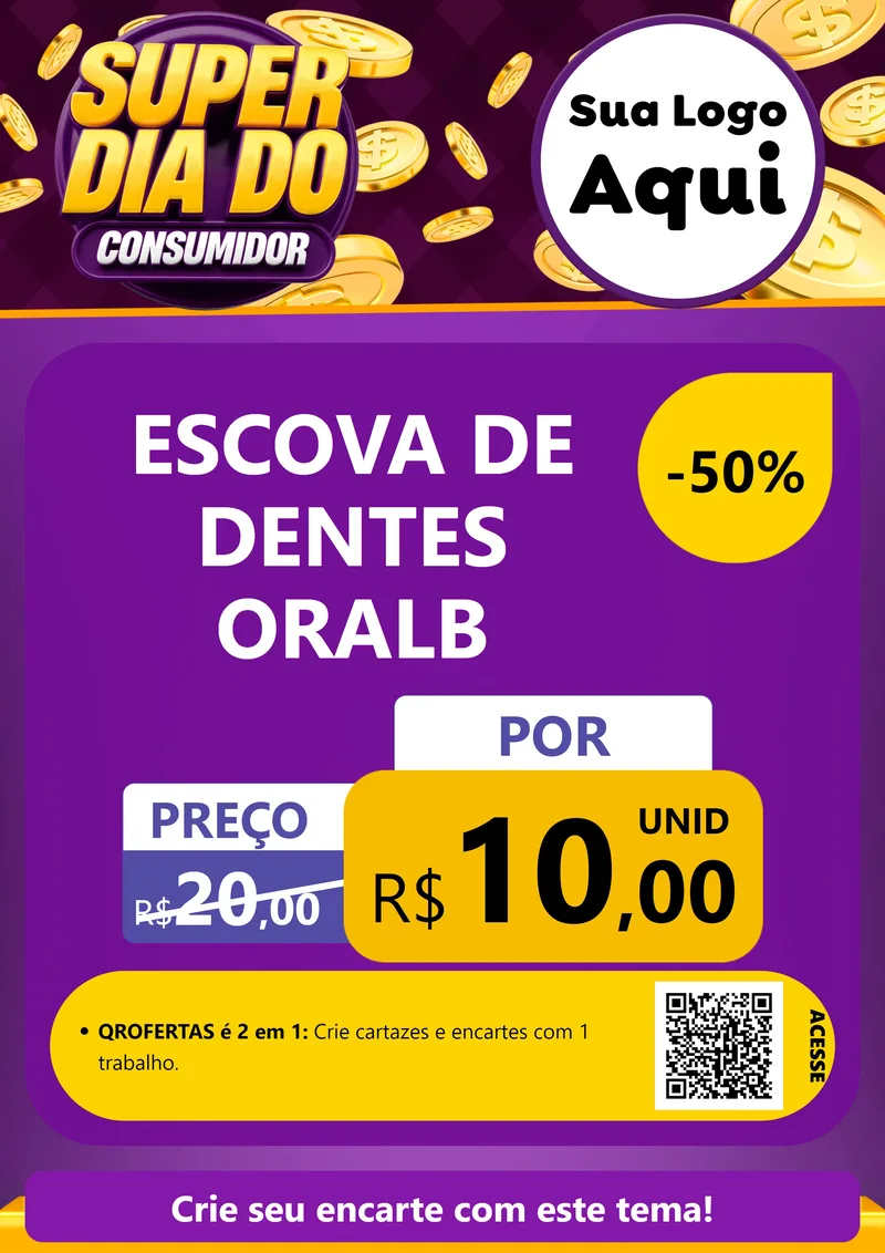 Modelo de Cartaz para Cartaz A4 Vertical com o tema Super Dia do Consumidor para Higiene Pessoal