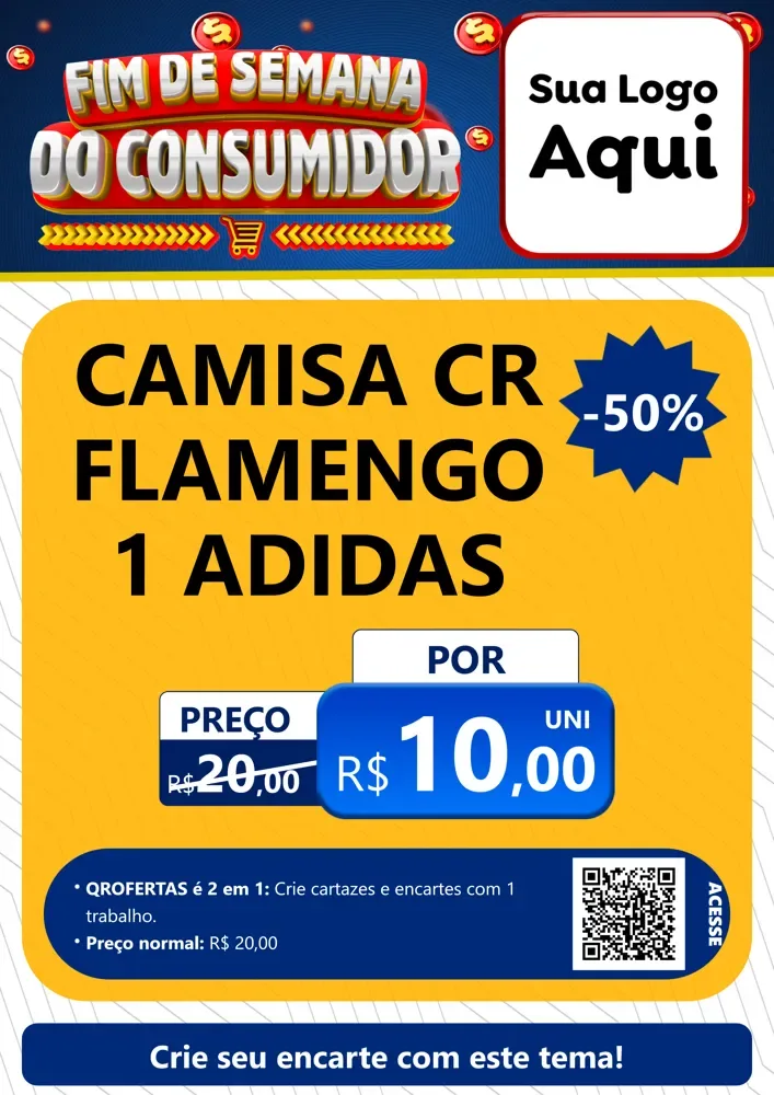 Modelo de Cartaz para Cartaz A4 Vertical com o tema Fim de Semana do Consumidor para Roupas e acessórios