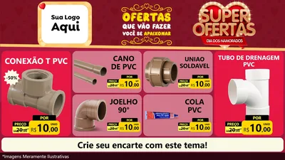 Modelo de TV para TV Horizontal com o tema Dia dos Namorados para Tubos e conexões