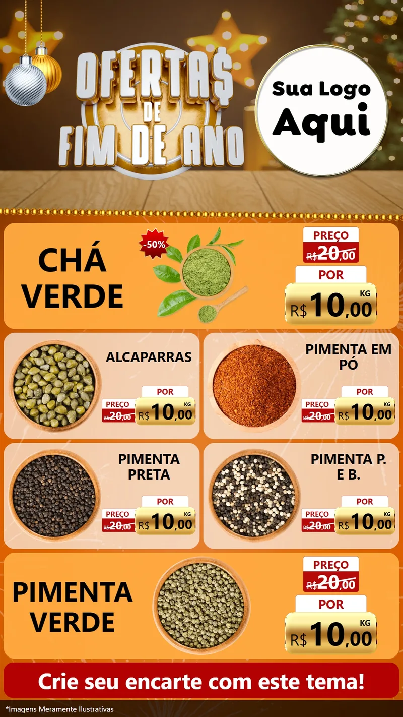 Modelo de TV para TV Vertical com o tema Ofertas de Fim de Ano para Produtos Naturais
