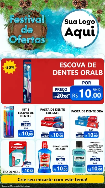 Modelo de Rede Social para Stories com o tema Festival de Ofertas - Inverno para Higiene Pessoal