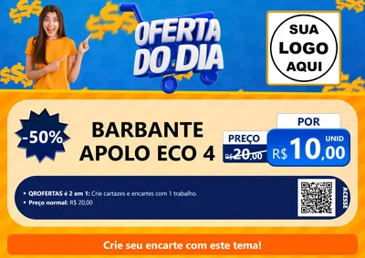 Modelo de Cartaz para Cartaz A4 Horizontal com o tema Oferta do Dia para Armarinho e Aviamentos