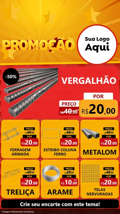 Modelo de Rede Social para Stories com o tema Promoção para Ferragens