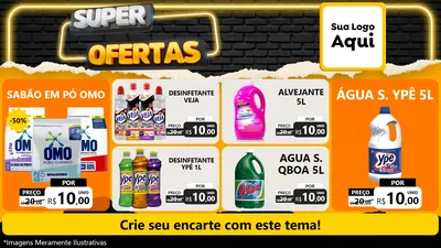 Modelo de TV para TV Horizontal com o tema Super Ofertas para Produtos de Limpeza