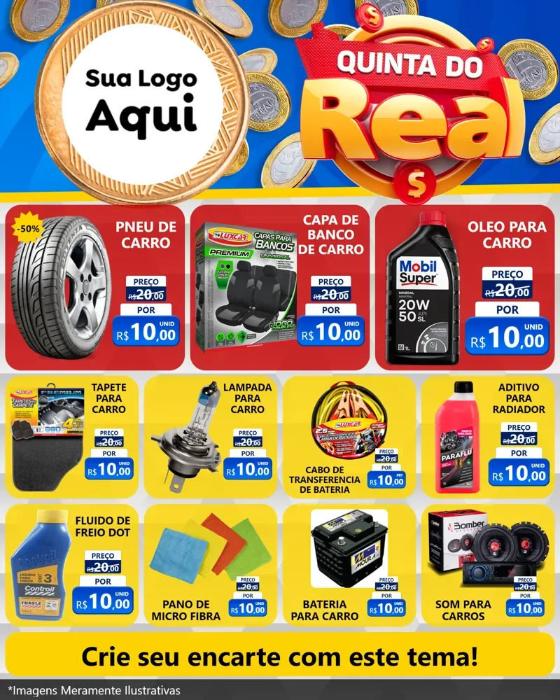 Modelo de Rede Social para Feed Instagram com o tema Quinta do Real para Auto peças