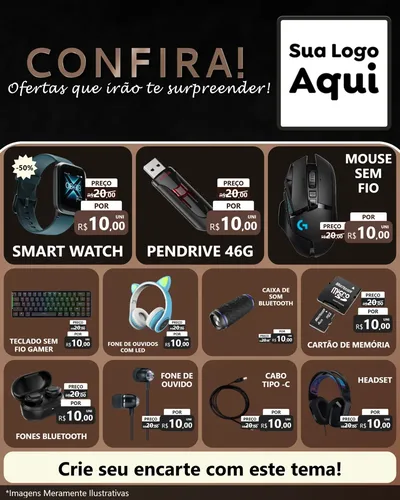 Modelo de Rede Social para Feed Instagram com o tema Confira! Ofertas que irão te surpreender! para Informática