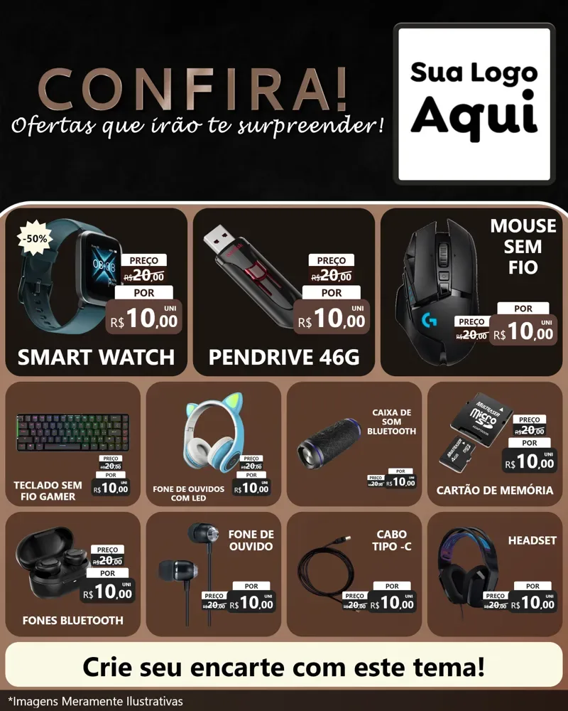 Modelo de Rede Social para Feed Instagram com o tema Confira! Ofertas que irão te surpreender! para Informática