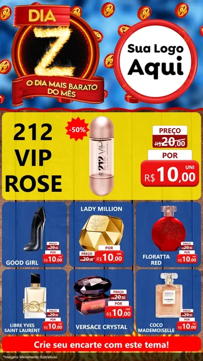 Modelo de Rede Social para Stories com o tema Dia Z - O Dia Mais Barato Do Mês para Perfumes