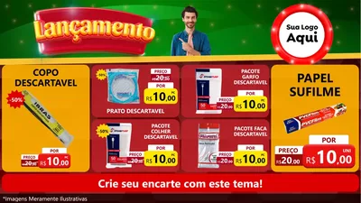 Modelo de TV para TV Horizontal com o tema Lançamento para Embalagens