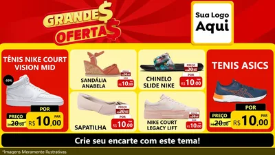 Modelo de TV para TV Horizontal com o tema Grandes Ofertas para Calçados