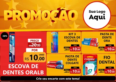 Modelo de Encarte para Encarte A4 Horizontal com o tema Promoção para Higiene Pessoal