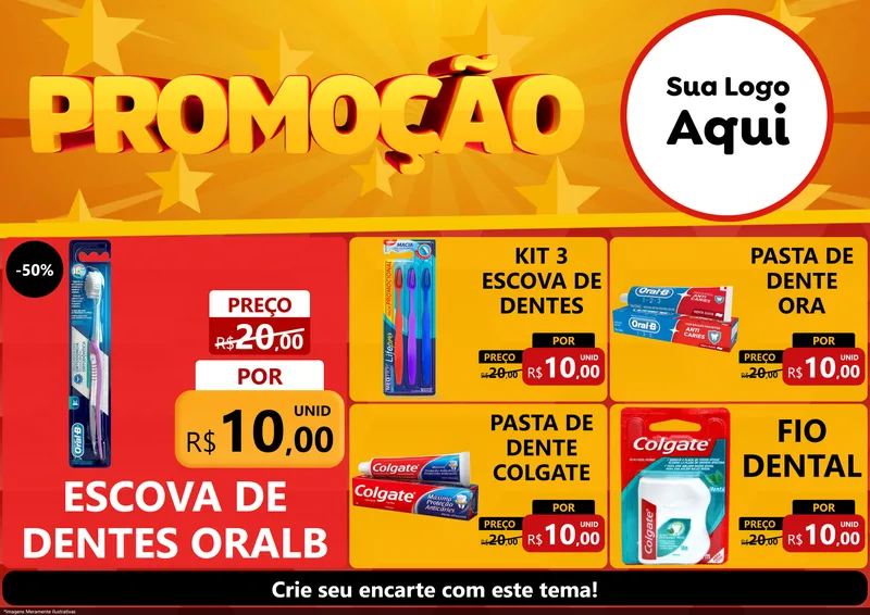 Modelo de Encarte para Encarte A4 Horizontal com o tema Promoção para Higiene Pessoal