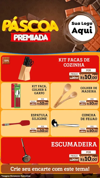 Modelo de TV para TV Vertical com o tema Páscoa Premiada para Utilidades Domésticas