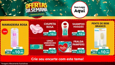 Modelo de TV para TV Horizontal com o tema Ofertas da Semana Farroupilha para Bebês