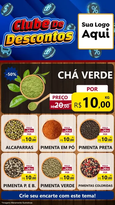 Modelo de Rede Social para Stories com o tema Clube de Descontos para Produtos Naturais