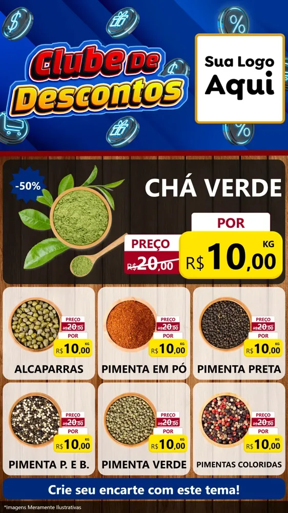 Modelo de Rede Social para Stories com o tema Clube de Descontos para Produtos Naturais
