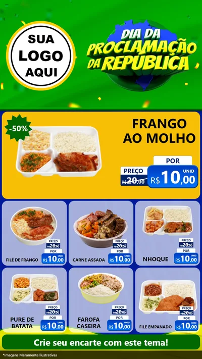 Modelo de Rede Social para Stories com o tema Dia Da Proclamação Da República para Restaurante