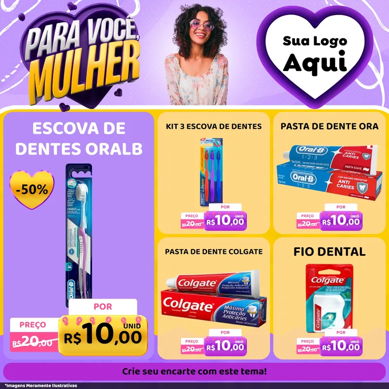 Modelo de Rede Social para Feed Facebook com o tema Para Você, Mulher para Higiene Pessoal