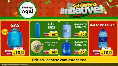 Modelo de TV para TV Horizontal com o tema Setembro Imbatível para Água e gás