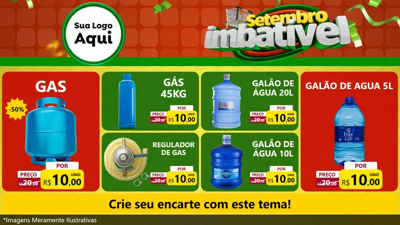 Modelo de TV para TV Horizontal com o tema Setembro Imbatível para Água e gás