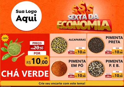Modelo de Encarte para Encarte A4 Horizontal com o tema Sexta da Economia para Produtos Naturais