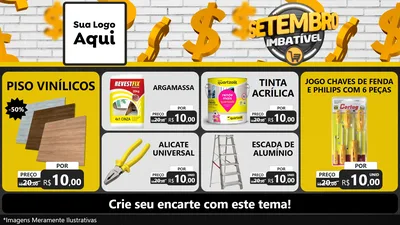 Modelo de TV para TV Horizontal com o tema Setembro Imbatível para Material para Construção