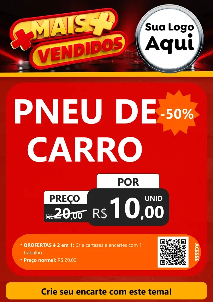 Modelo de Cartaz para Cartaz A4 Vertical com o tema Mais Vendidos para Auto peças