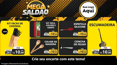 Modelo de TV para TV Horizontal com o tema Mega Saldão para Utilidades Domésticas