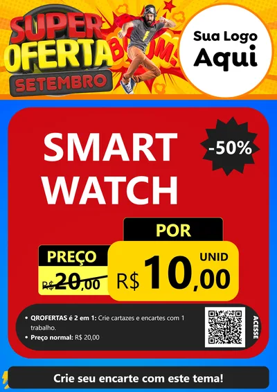 Modelo de Cartaz para Cartaz A4 Vertical com o tema Super Oferta Setembro para Informática