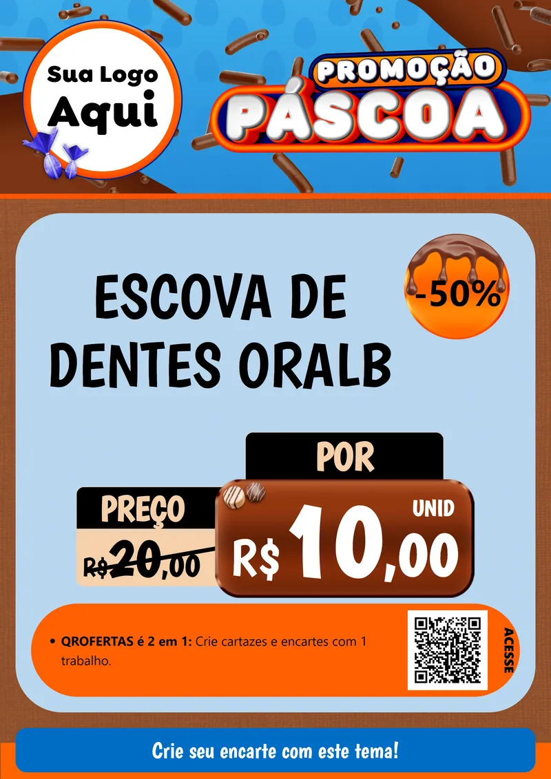Modelo de Cartaz para Cartaz A4 Vertical com o tema Promoção Páscoa para Higiene Pessoal