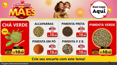 Modelo de TV para TV Horizontal com o tema Semana das Mães para Produtos Naturais
