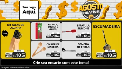 Modelo de TV para TV Horizontal com o tema Agosto imbatível para Utilidades Domésticas