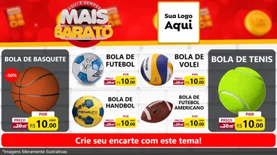 Modelo de TV para TV Horizontal com o tema Mais Barato para Artigos Esportivos
