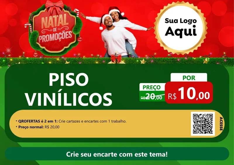 Modelo de Cartaz para Cartaz A4 Horizontal com o tema Natal de Promoções para Material para Construção