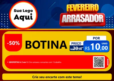 Modelo de Cartaz para Cartaz A4 Horizontal com o tema Fevereiro Arrasador para Agropecuária