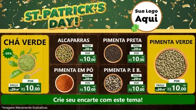 Modelo de TV para TV Horizontal com o tema St Patriks Day para Produtos Naturais