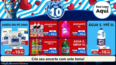 Modelo de TV para TV Horizontal com o tema Papai Nota 10 para Produtos de Limpeza