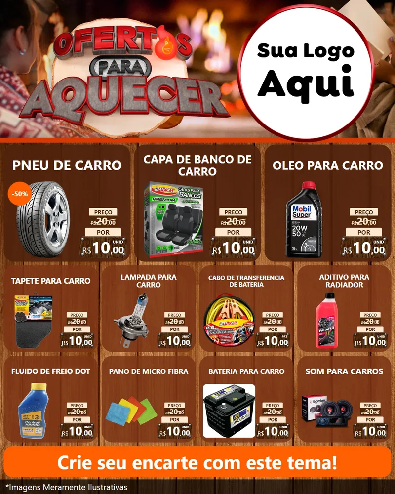Modelo de Rede Social para Feed Instagram com o tema Ofertas Para Aquecer para Auto peças