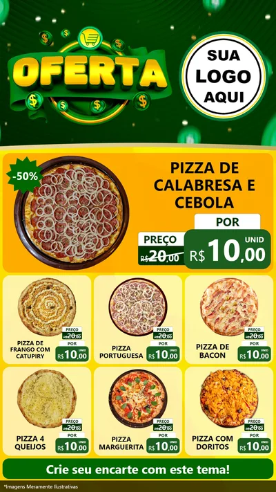 Modelo de Rede Social para Stories com o tema Oferta para Pizzaria