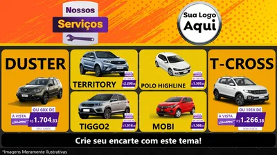 Modelo de TV para TV Horizontal com o tema Nossos Serviços para Concessionaria de Carros
