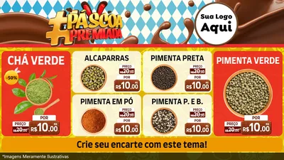 Modelo de TV para TV Horizontal com o tema Páscoa Premiada para Produtos Naturais